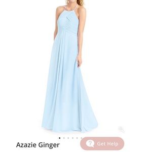 Azazie Ginger sky blue bridesmaid dress